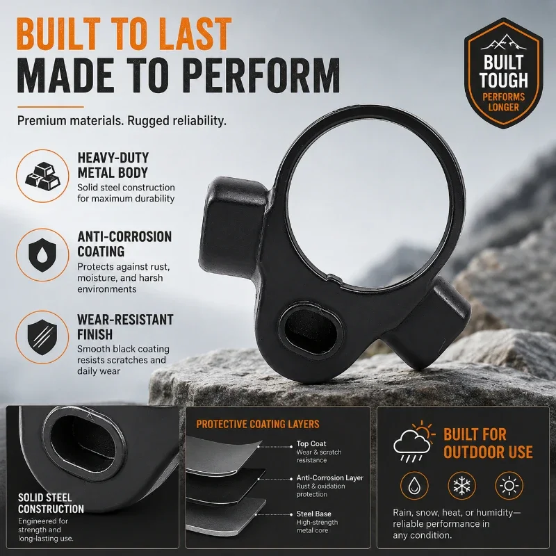 Durable Alloy Sling Connector Ring Quick Detach Design Outdoor Activity Hanging Hook Multi‑Color Optional Hardware Fitting