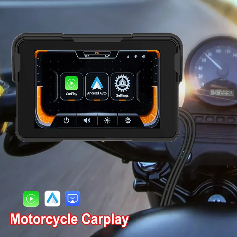 

5 Inch Motorcycle Portable Navigation GPS Wireless Carplay Android Auto IP67 Waterproof Motorcycle Touch Screen Display