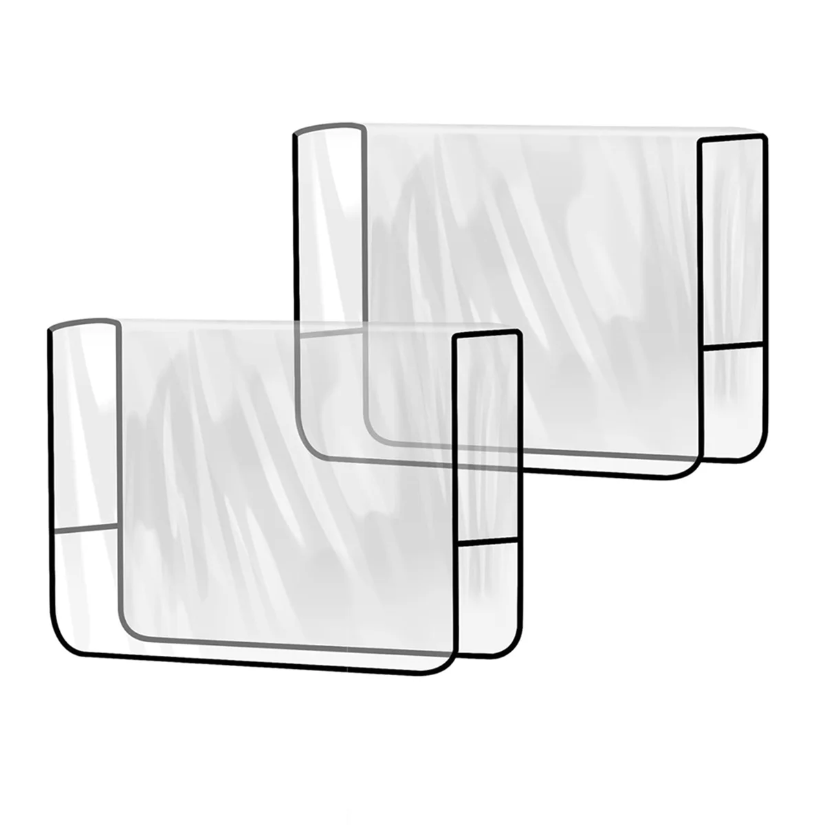 A71P 2 Pack Salon Chair Cover Protectors,Clear Square Hairdressing Chair Back Covers for Fits Most Standard Chairs