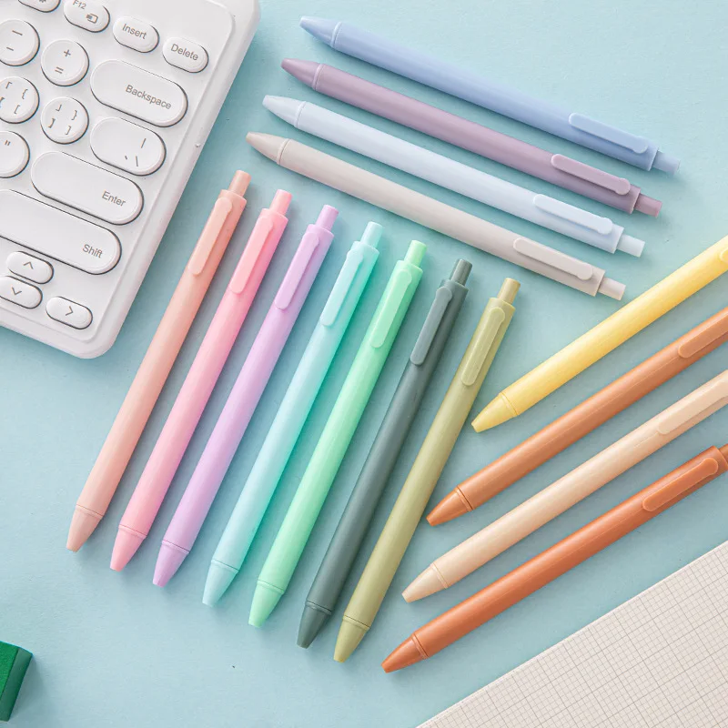 Set of 5 Cute Ballpoint Pens, Korean and Japanese School Office Stationery, Kawaii Neutral Pens for Business and Office Use image 2