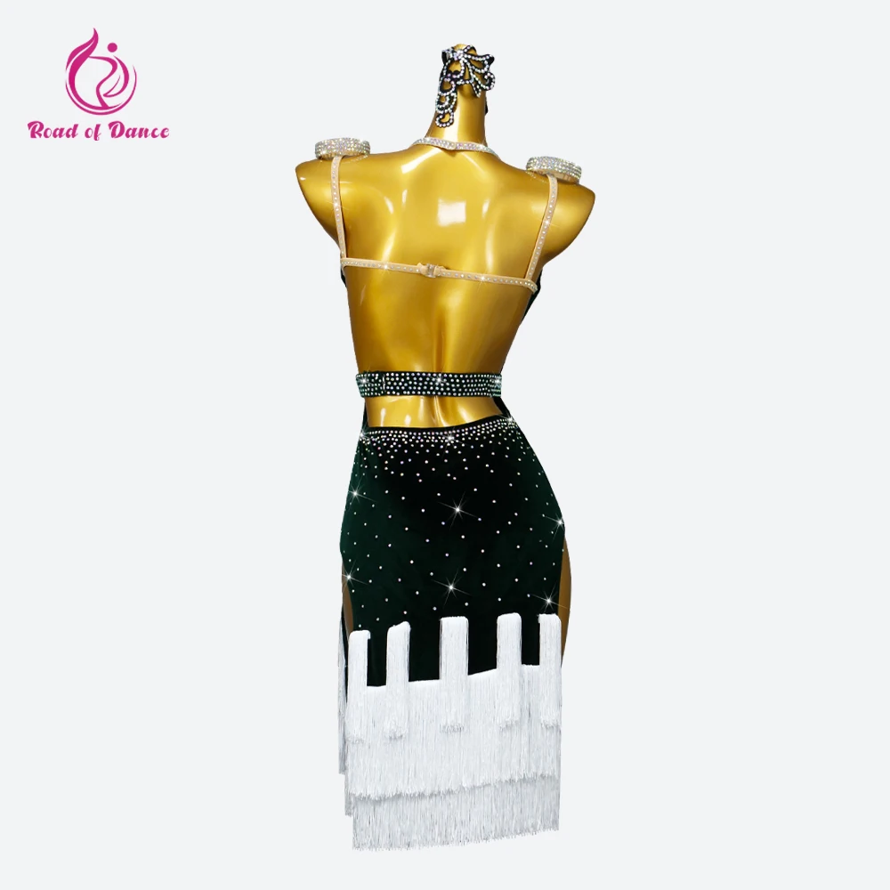 

Latin Dance Dress Women's Velvet Clothing Girls Cabaret Practice Wear Kids Female Dancewear Skirt Elegant Outfit Party Sexy Suit