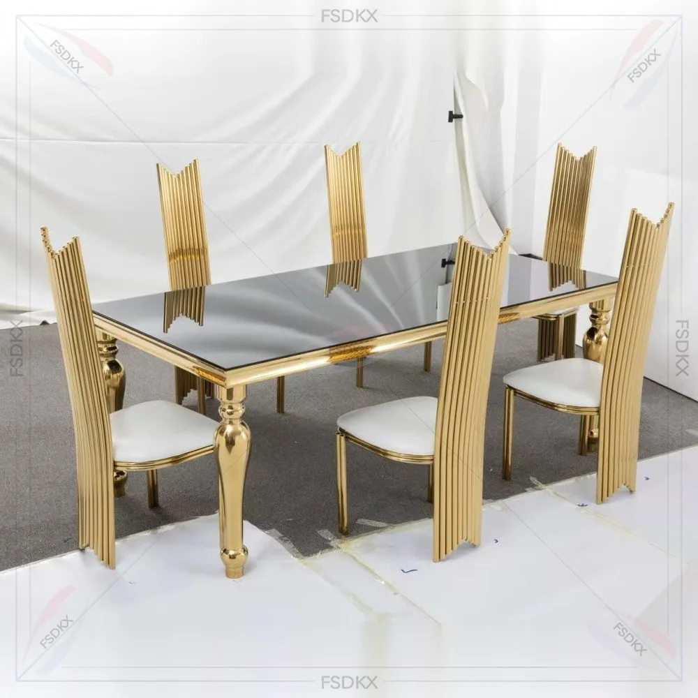 Fsdkx High Quality Gold High Back Chair Stainless Steel Ban…