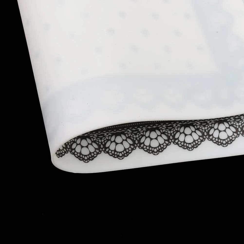 سيليكون مسمار الفن حصيرة الدانتيل الأبيض نقطة نمط مرنة مقاومة للحرارة المحمولة الجدول حصيرة مانيكير أداة سهلة التنظيف قابل للغسل الأظافر