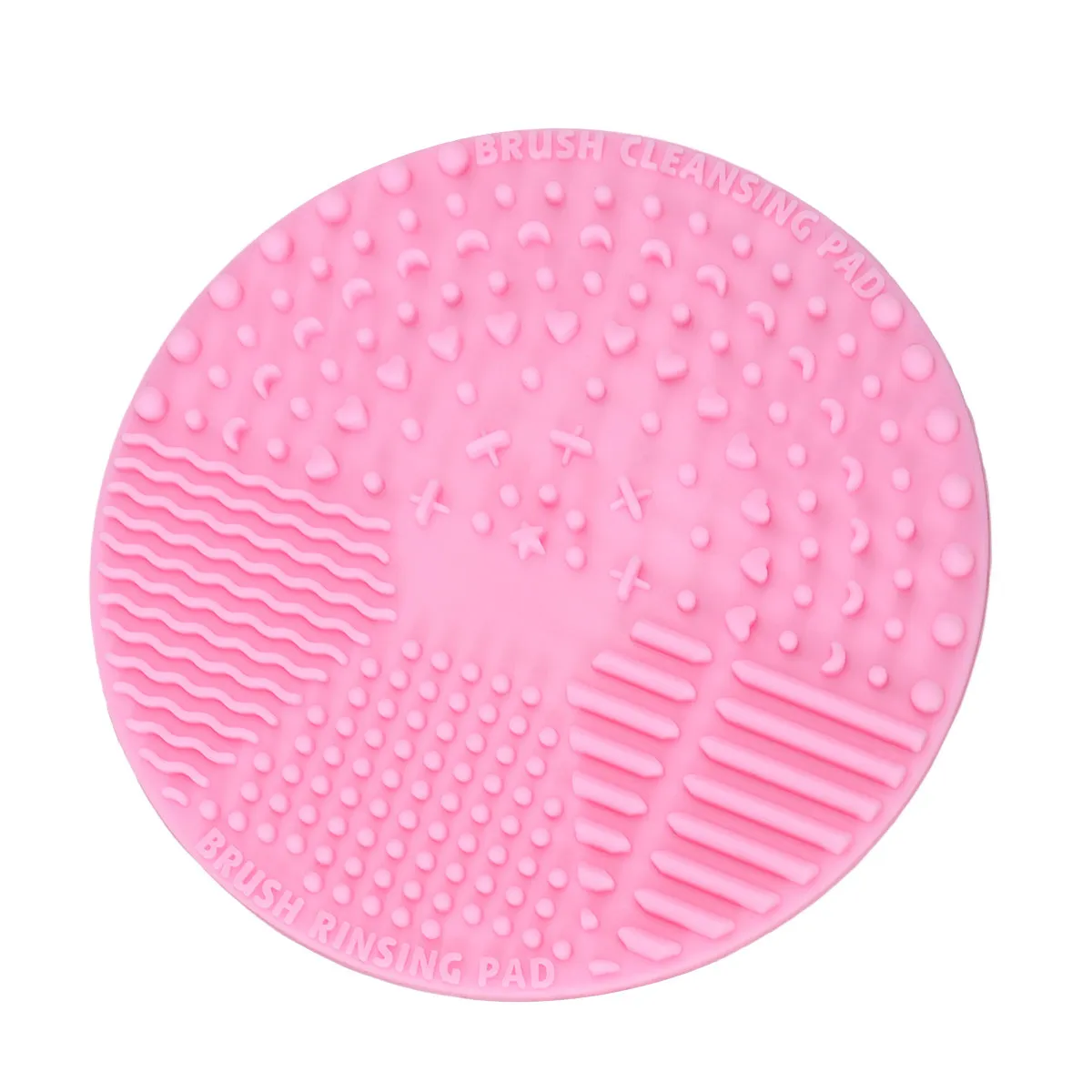Pink Round Silicone Makeup Brush Cleaner Handheld Brush Scrubber Cleaning Pad Easy Use Makeup Cleaner Cleaning Accessories view 4