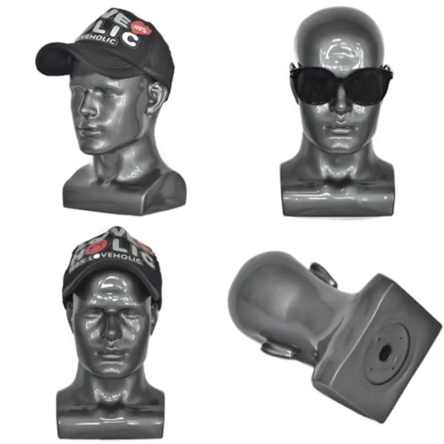 Профессиональная мужская подставка для головы манекена из ПВХ для париков, шапок, наушников, масок, солнцезащитных очков, шарфов и ювелирных аксессуаров, wi