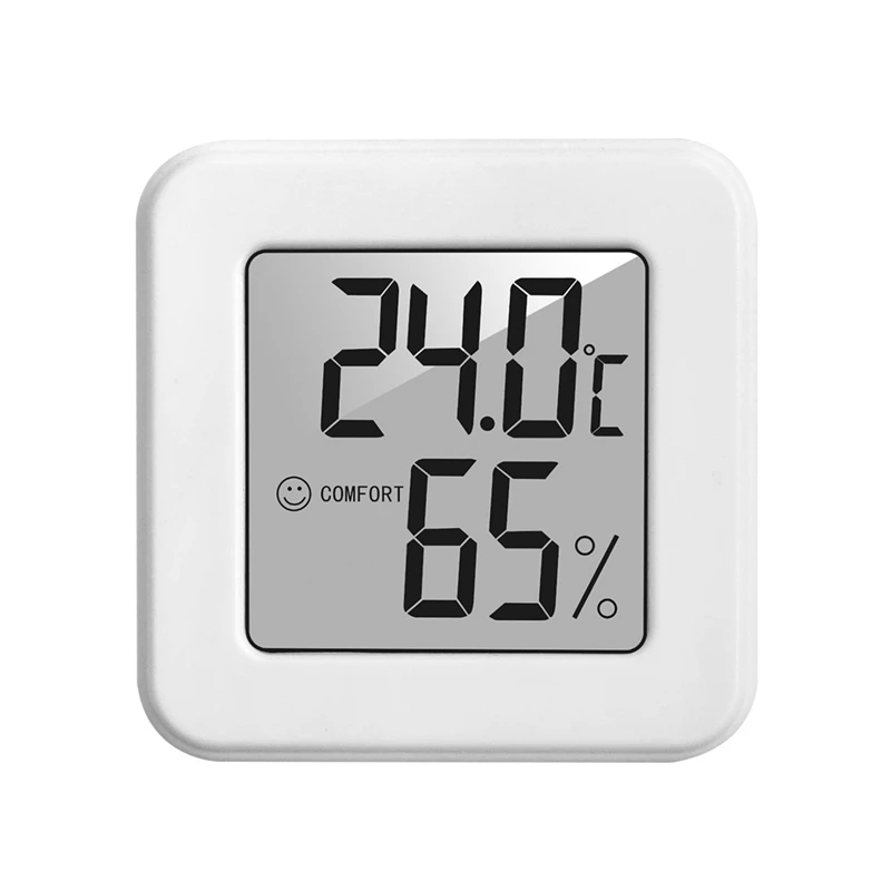 FULL-1207 Mini Electronic Temperature And Humidity Meter Car Thermometer With Smile Face Display Household Indoor Thermometer