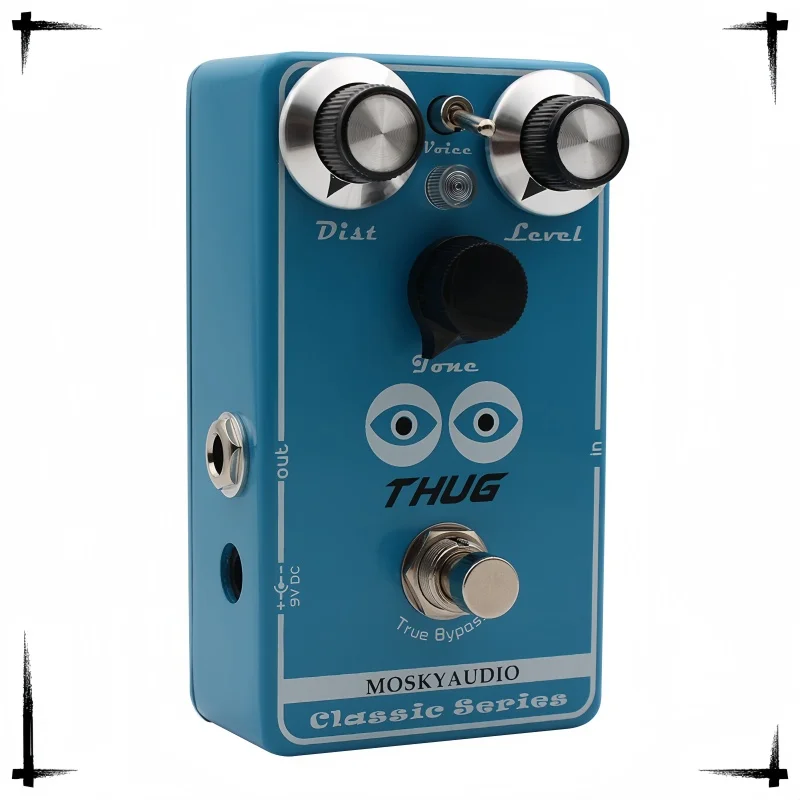 

Гитарная педаль эффектов MOSKY THUG Distortion - регулируемые контроллеры Dist/Level/Tone, корпус из алюминиевого сплава, характер звука усилителя 100 Вт