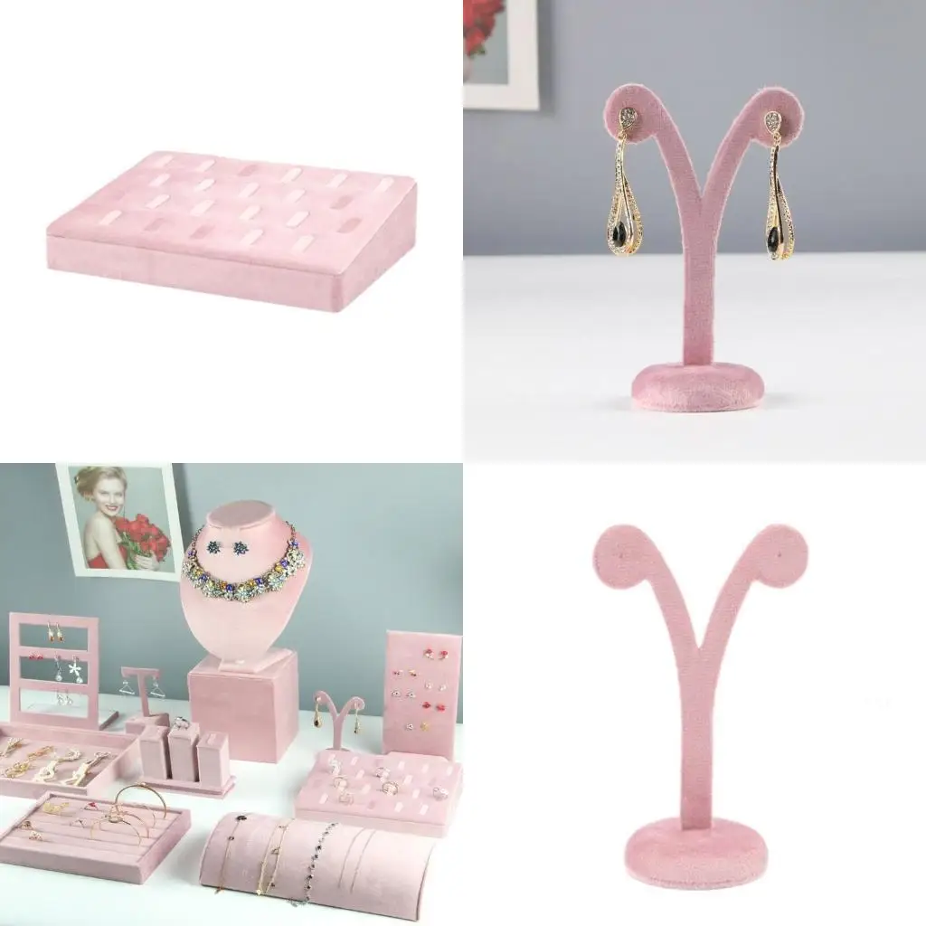 

A52E Pink Jewelry Display Dray Pink Jewelry Shep полка розовые ювелирные украшения для выставки стойки держатель держатель для