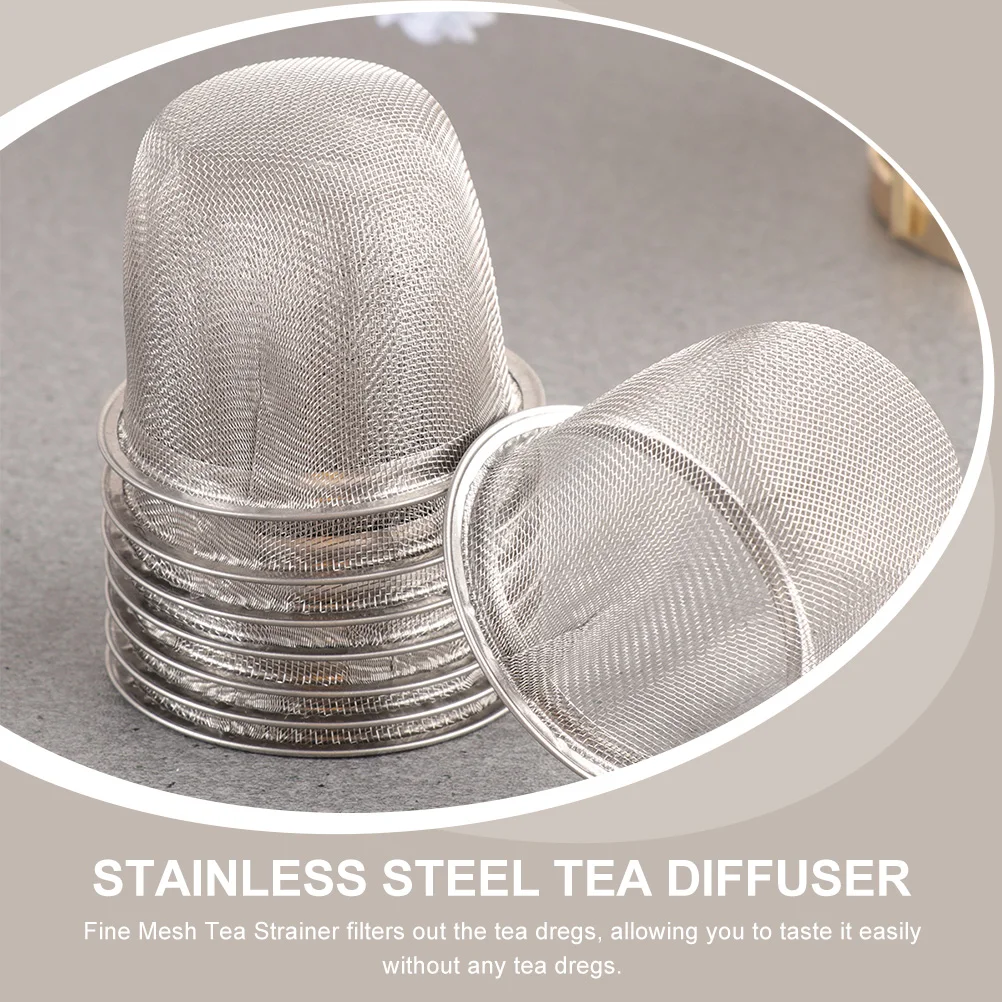 

10 Pcs Tea Filter Metal Infuser Brewing Utensils Fine Mesh Strainers Stainless Steel Coffee