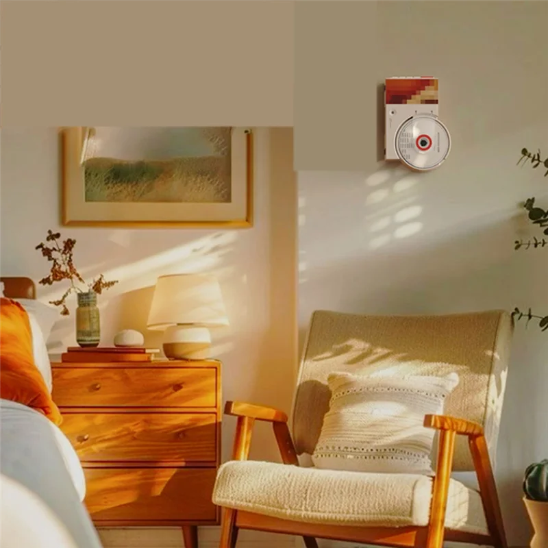 

CD Music Record Player Retro Style Wall Mounted With Remote Control For Home Audio Green