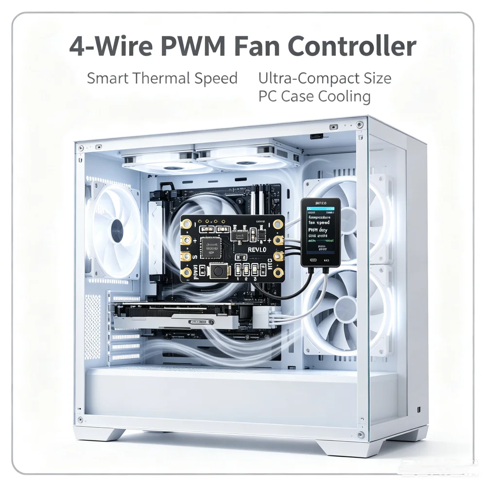 4-wire Pwm Fan Temperature Controller Module For Router Computer Cpu  Smart Temperature Control Cooling Dc 5-15v