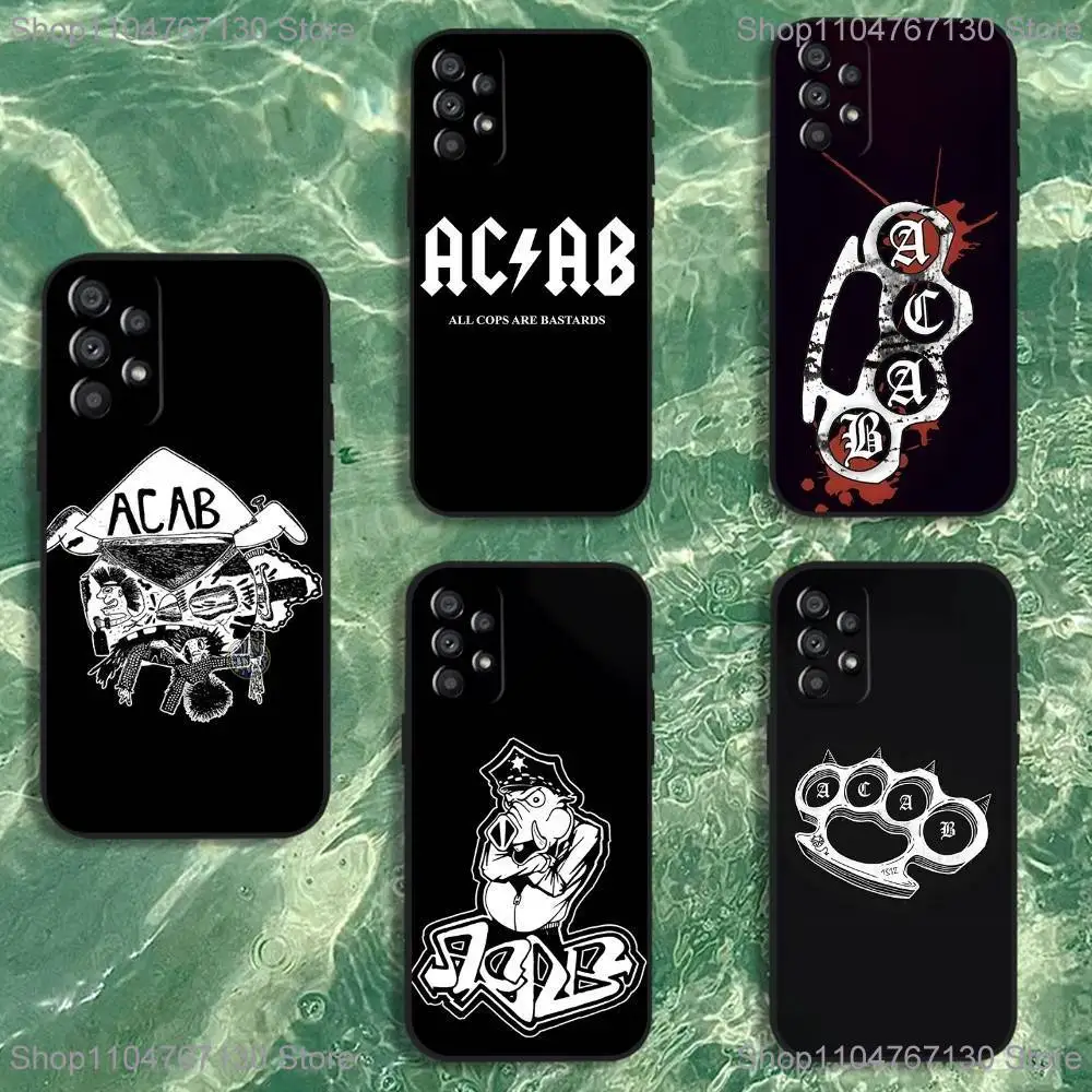 

Acab Ultras Phone Case For Samsung Galaxy A20,A21s,A22,A31,A32,A52,A53,A72,73,A80 Soft Black Cover