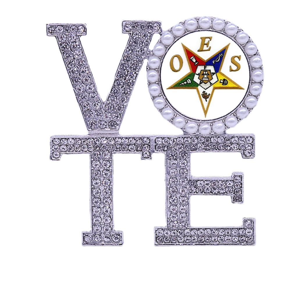 Metal Sticker Mason Members Order Of The Eastern Star Soror Group OGC OES Vote Brooch Jewelry For Party Gifts