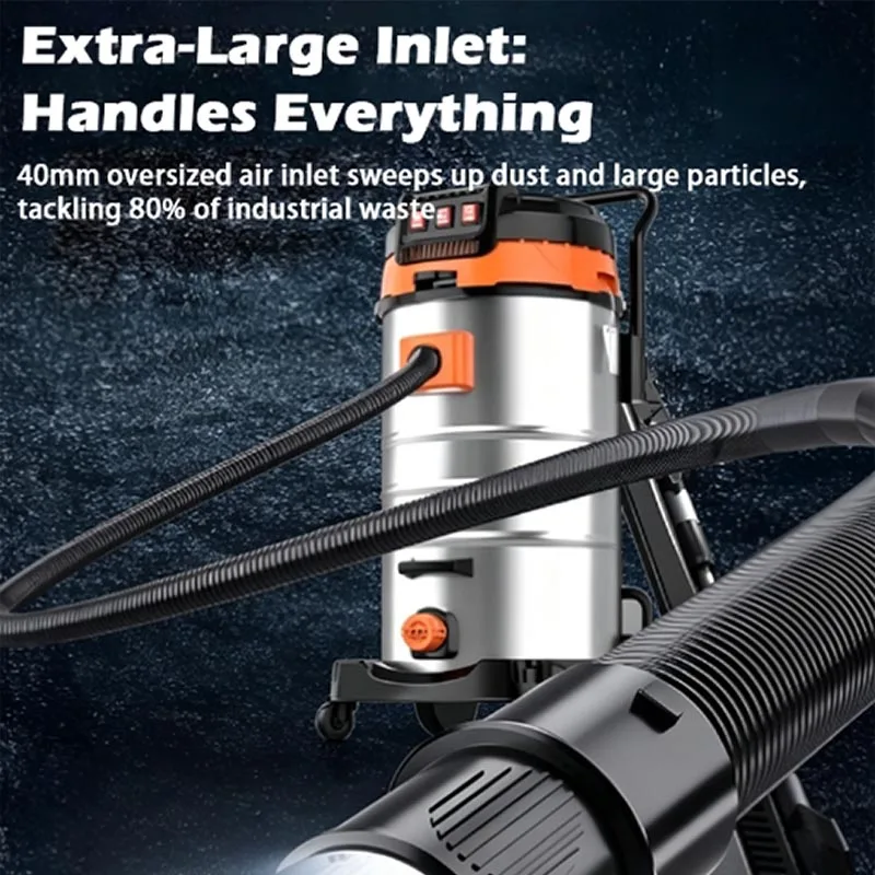 Aspiradora Industrial Comercial de 100L con Tanque Grande y Alta Succión, Ideal para Limpieza de Polvo en Fábricas y Talleres (Personalizable)