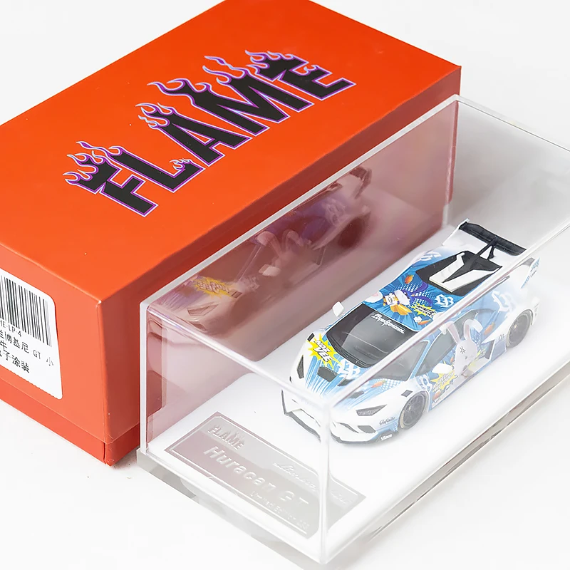 Flame 1/64 Lamborghini Huracan GT LP610 alliage jouet véhicule à moteur moulé sous pression en métal modèle cadeaux