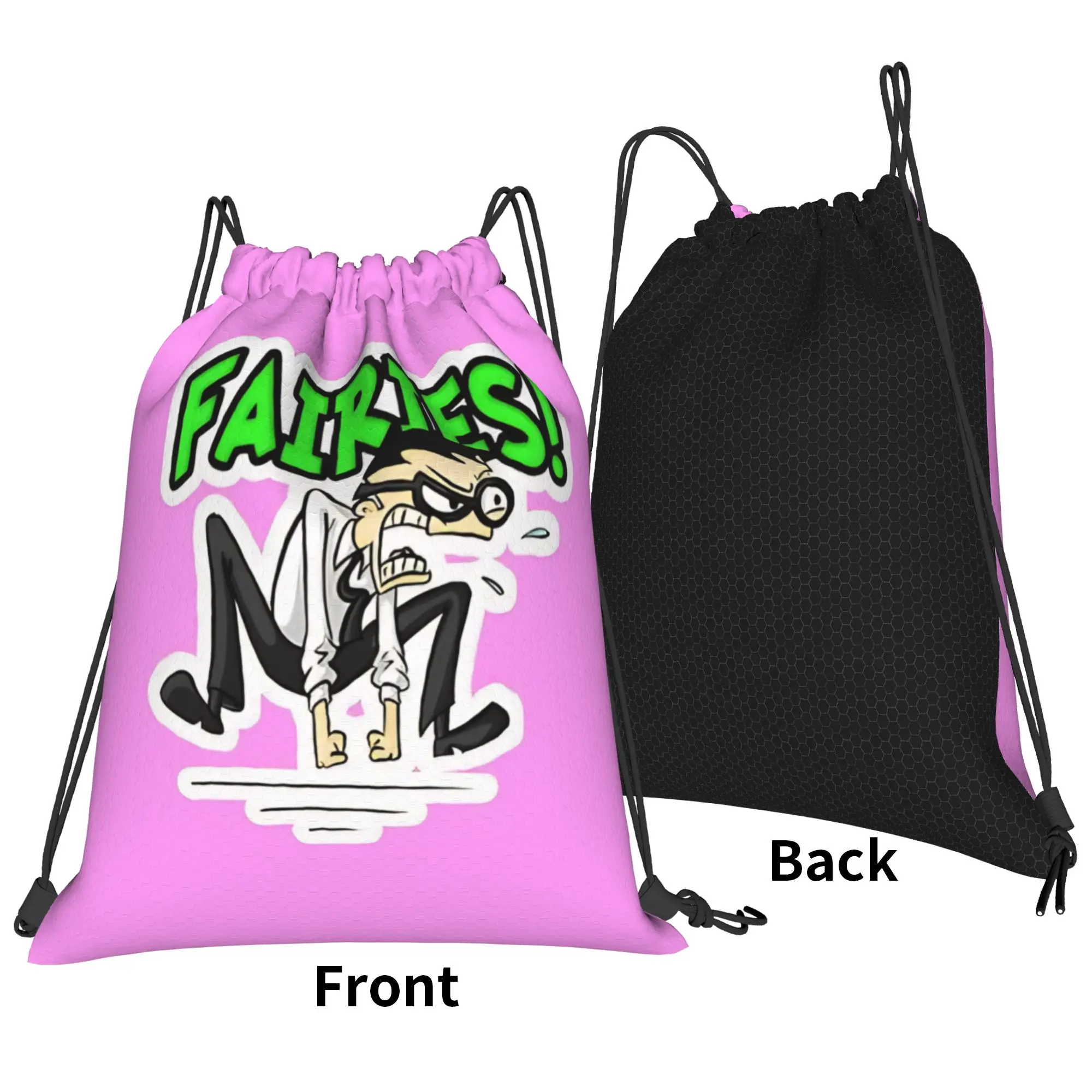 Fairly Odd Treasures colorful whimsical  Portable Sports Riding Gym Drawstring Storage Sporty Backpacks
