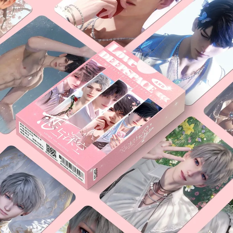 

55Pcs/Set Game Love And Deepspace Laser Lomo Card Qiyu Sylus Zayne Game Characters Photo Cards Mini Collection Book Card Gift