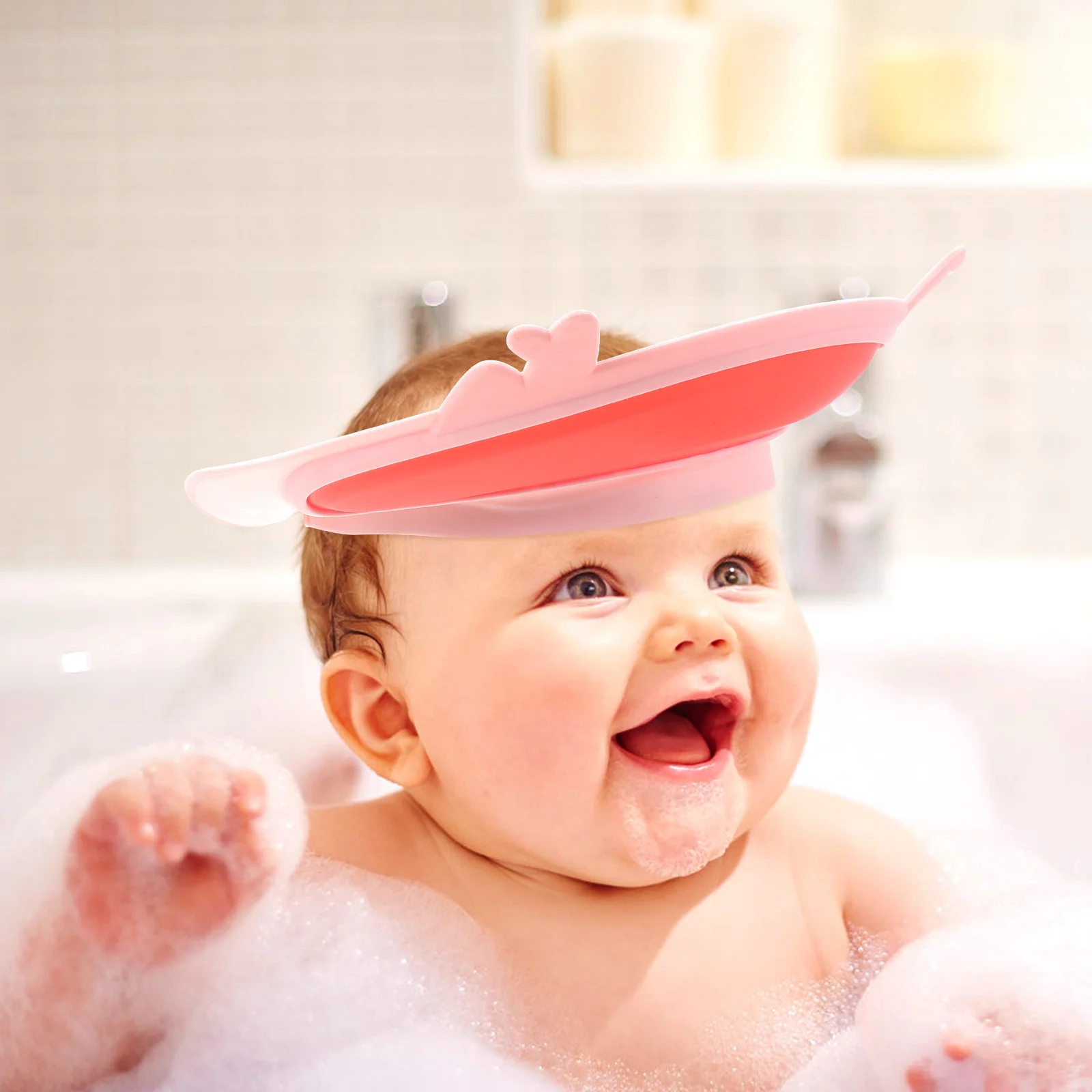 

Infant Toddler Shower Hat Plastic Hair Washing Hat Baby Bath Tool Waterproof Shower Cap Comfortable Bath Visor for Toddlers