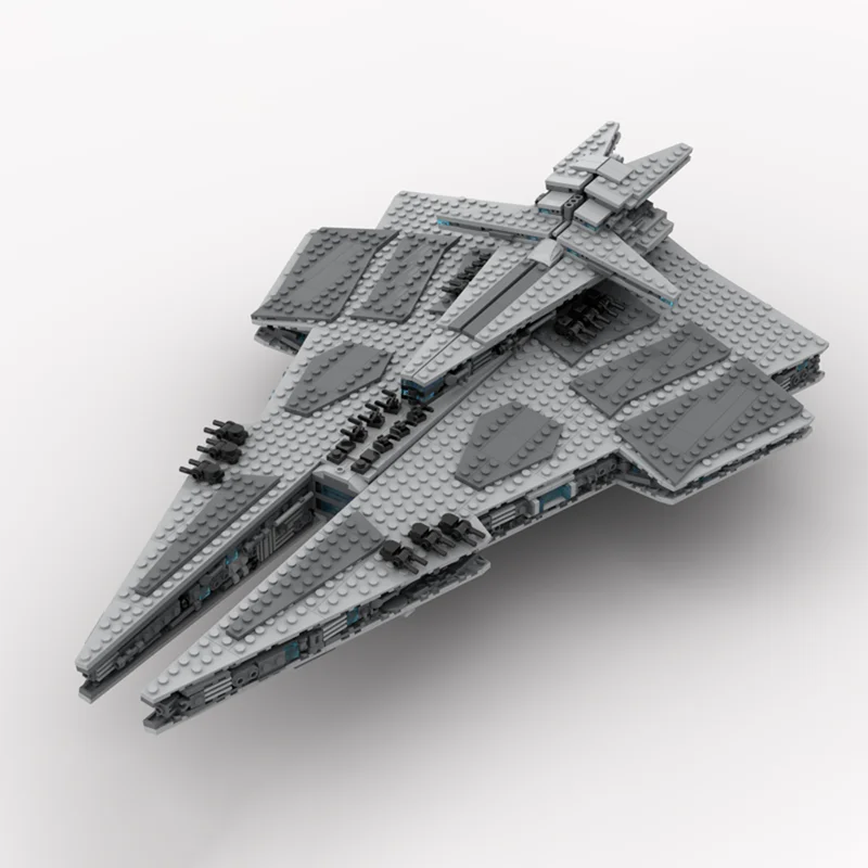 1714 elementów MOC Midi Harrower-Class Dreadnaught Sci-Fi Statek Wojenny Kosmiczny Model do Restauracji Detali DIY Klocki Zabawka Prezent