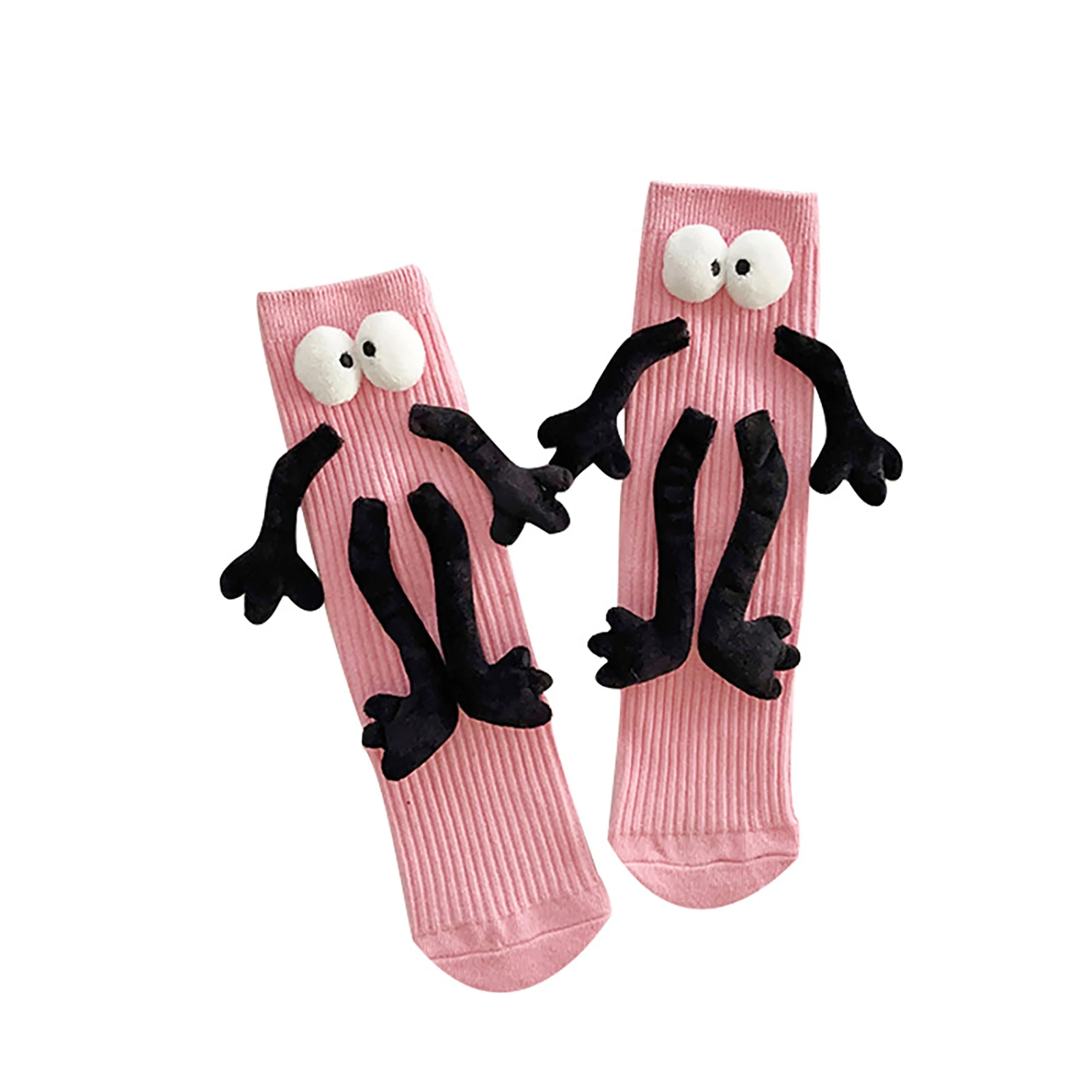 Briquet Shape Couple Holding Hands Socks Soft Cotton Fabric Couple Matching Socks for Male Female Neutral