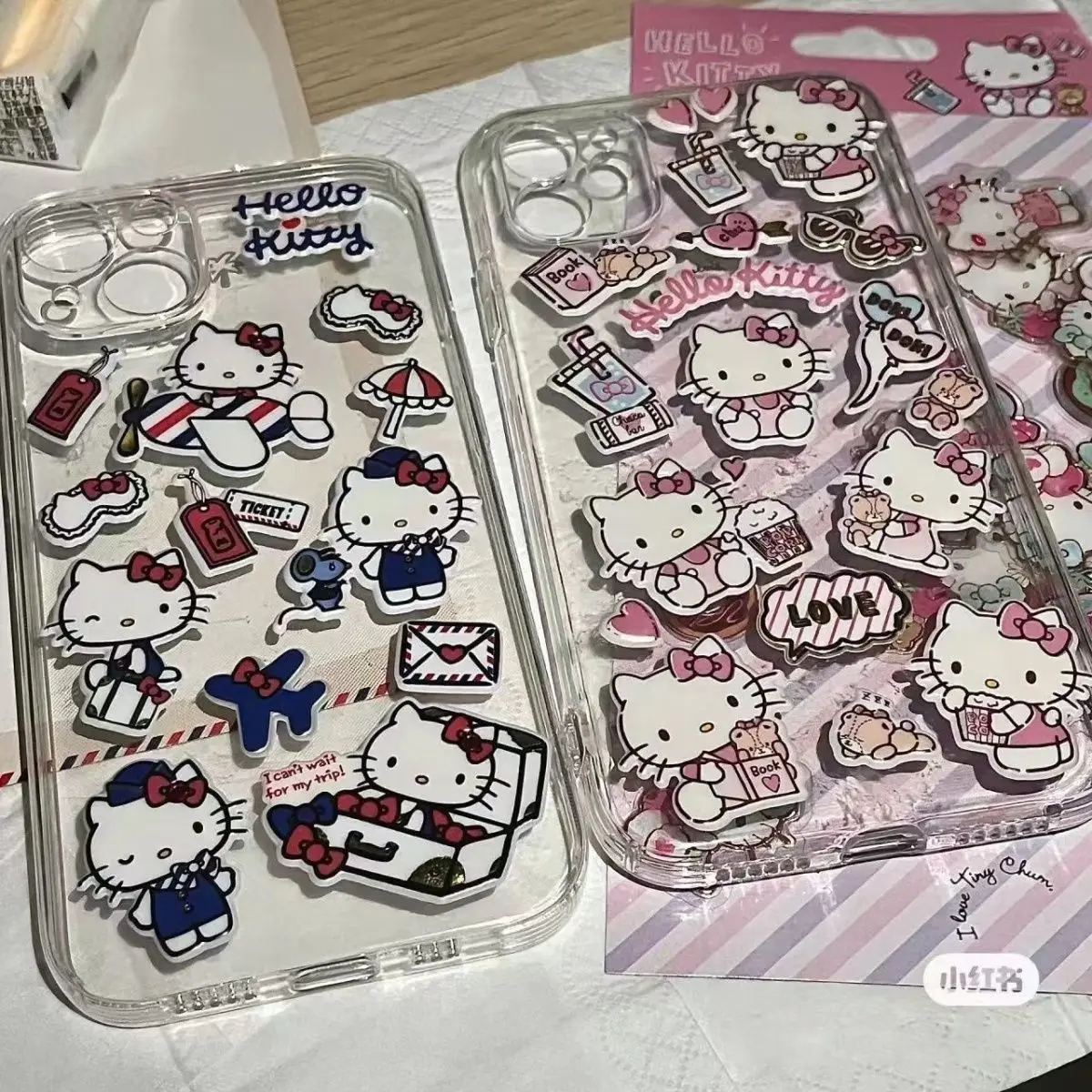 Sanrio Cartoon Stewardess Hello Kitty Phone Case For iPhone 16 15 14 13 12 11 Pro Max XR XS Max 78 Plus MINI Y2K Pink Bear Cover