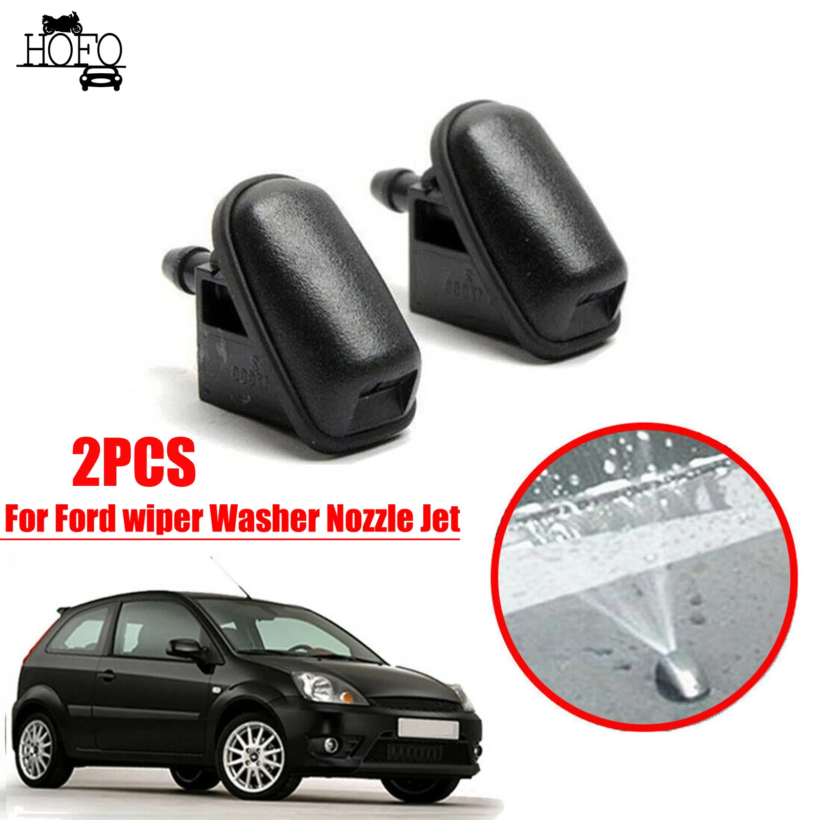 

2Pcs indscreen Window Wiper Washer Nozzle Jet For Ford Focus 2 MK 3 Mondeo MK4 C-max Fiesta MK 5 KA Fusion Galaxy BM5117666ABW