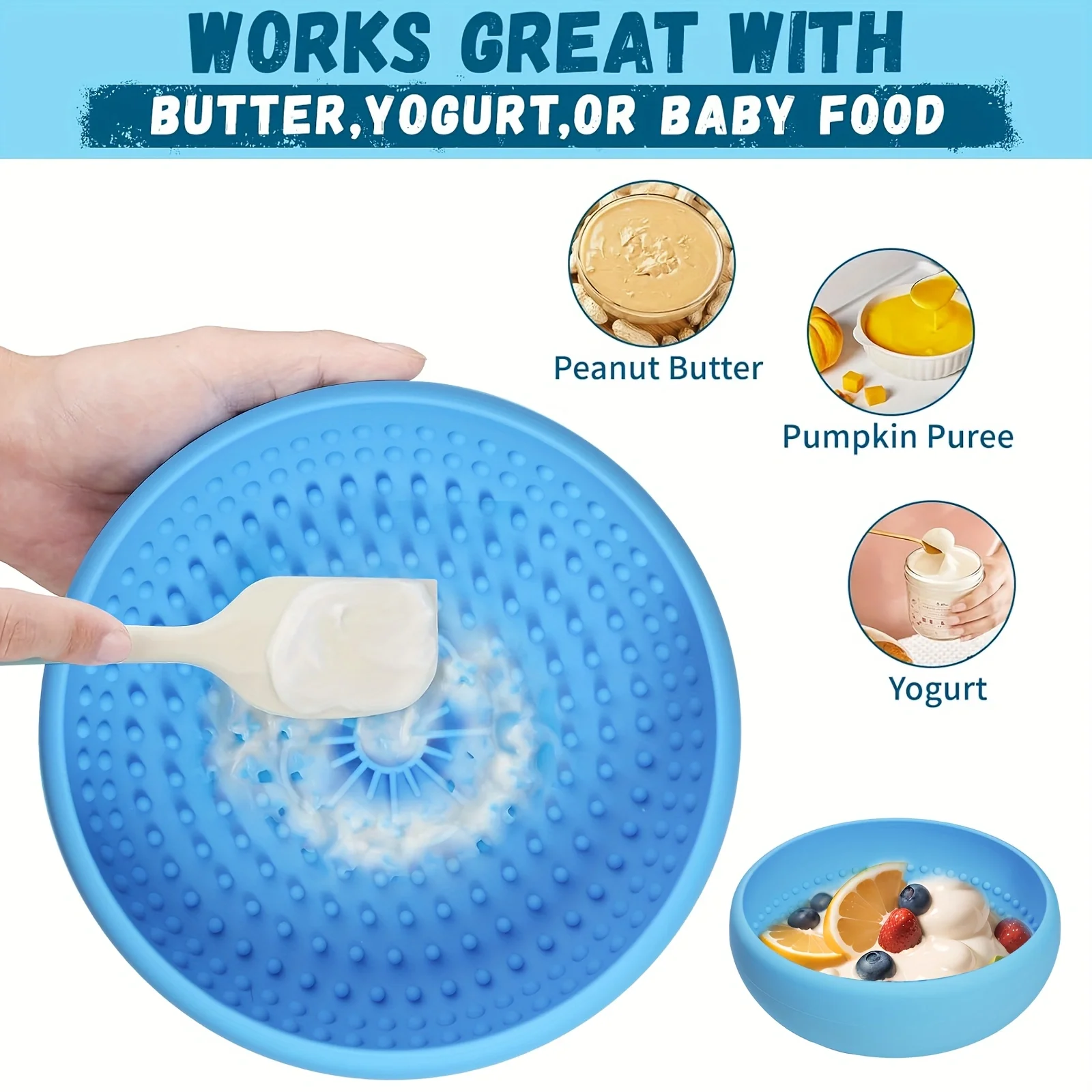 Soft Silicone Slow Feeding Bowl, Speed Feeder Slow Eating Pet Licking Bowl