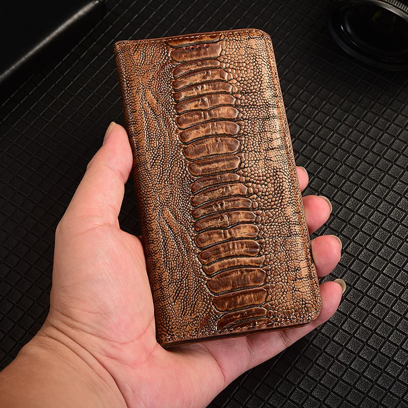 

Genuine Leather Flip Case For Ulefone Armor 21 22 23 24 25T 26 27 27T 28 Mini 20 20T Pro Ultra Phone Ostrich Pattern Phone Cover