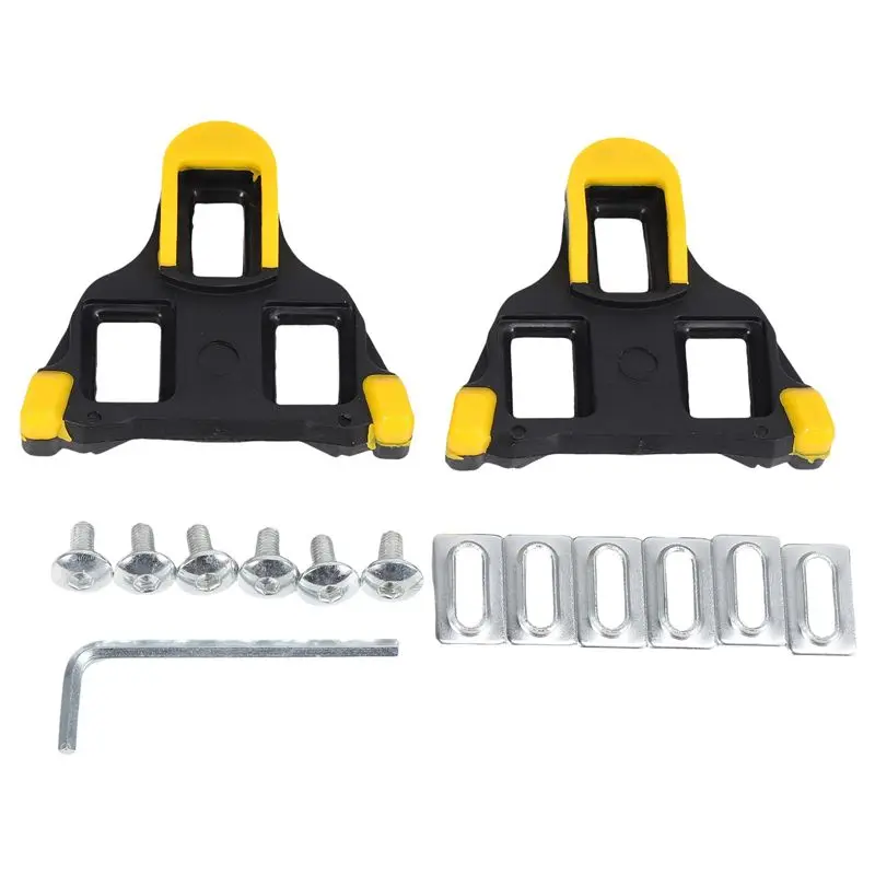 

NEW HOT In Stock-Road Bike Cleats 6 Degree Float Self-Locking Cycling Pedals Cleat For SPD-SL System Shoes