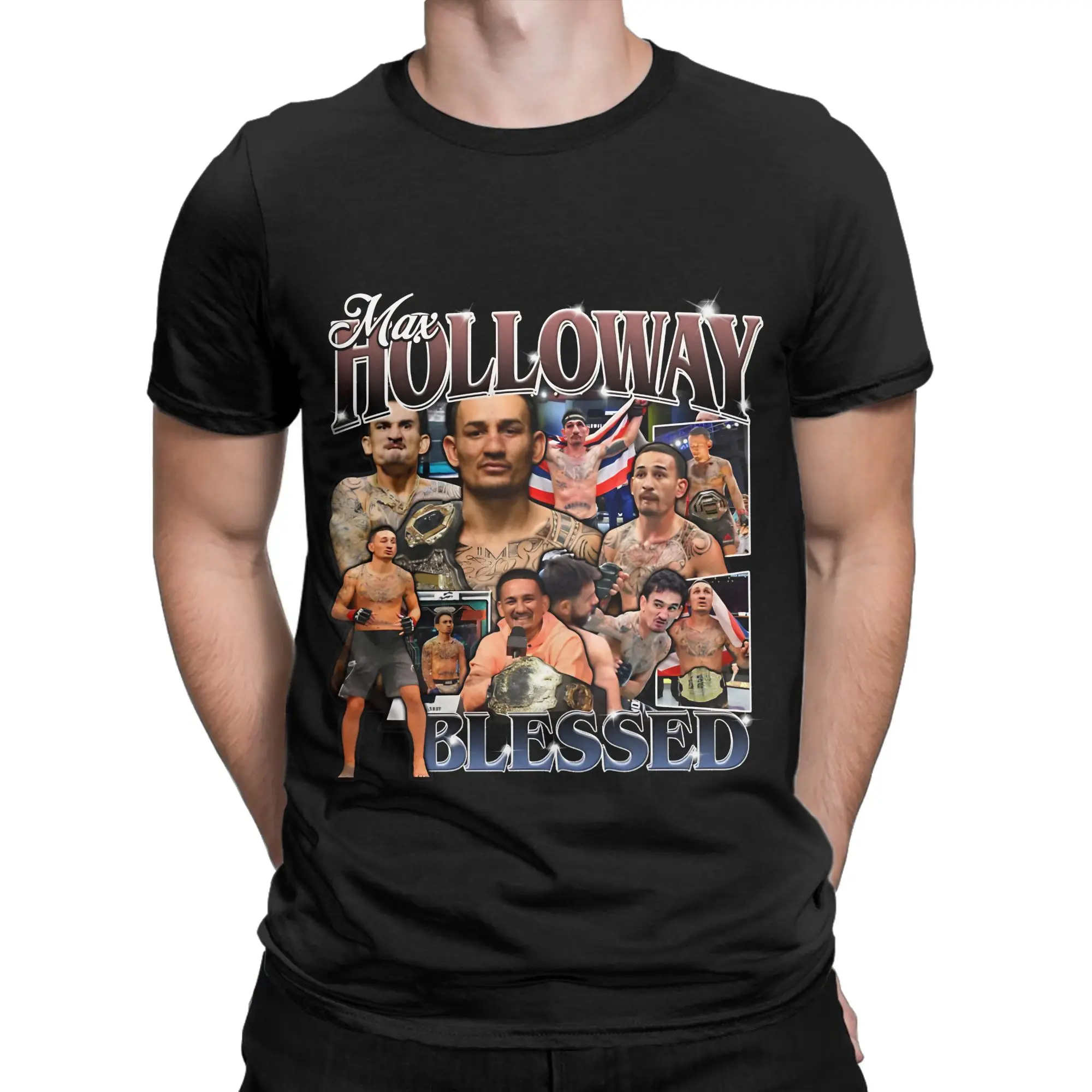 Graphic Printed Maxs Blesseds Holloways T Shirt For Unisex  Cotton T-shirts Short Sleeve Clothes