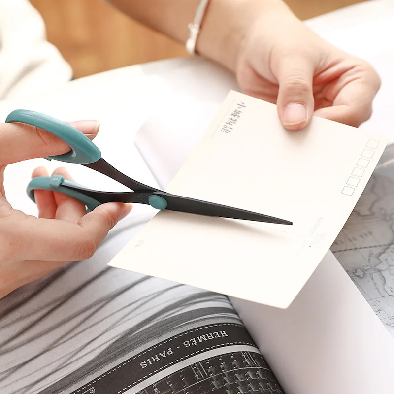 Office Scissors ins Simple Stainless Steel Small Scissors Student Stationery Large Pointed Household Tailor Handmade Scissors