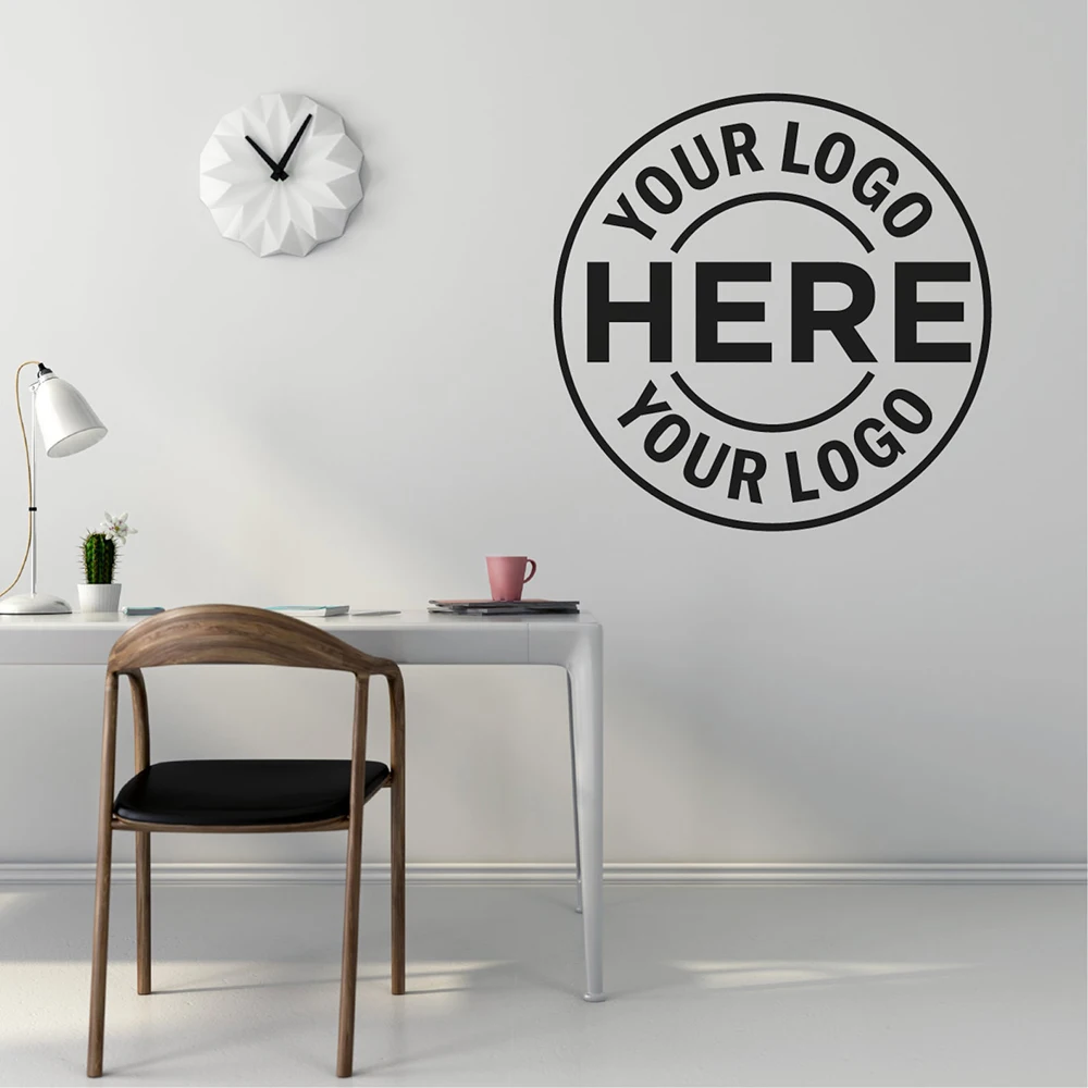 CUSTOM BUSINESS LOGO | Decal Sticker | Personalised Vinyl Logo | Business Logo | Round/Square Door Logo | Window/Wall Logo