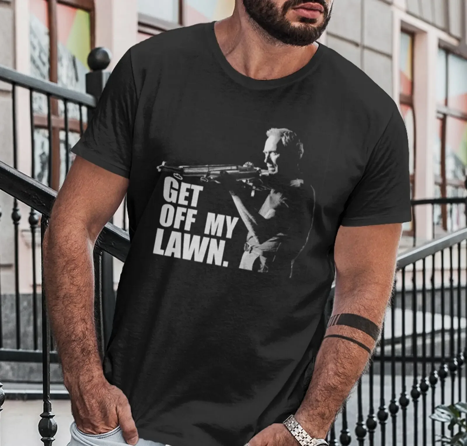 

Clint Eastwood T-Shirt, Gran Torino Shirt, Get Off My Lawn Shirt, Mens Shirt long sleeves