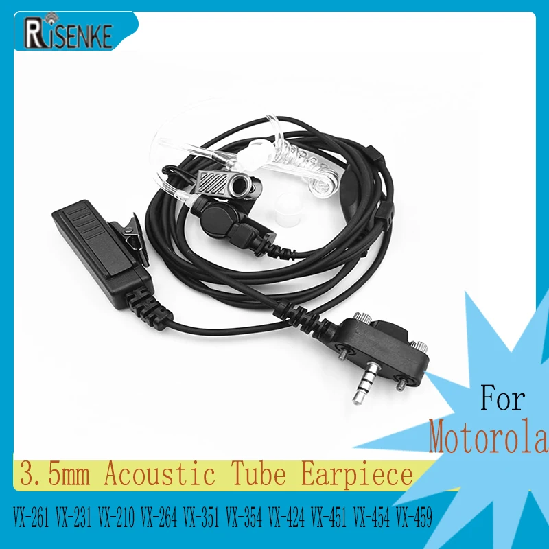 RISENKE-Earpiece for Motorola Vertex, Radio, 3.5mm, VX261, VX231, VX210, VX264, VX351, VX354, VX424, VX451, VX454, VX459