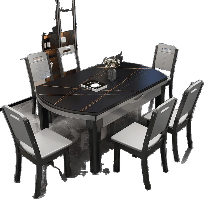 

Slate, dining table and chairs, combination, small apartment, household, eating, retractable, folding