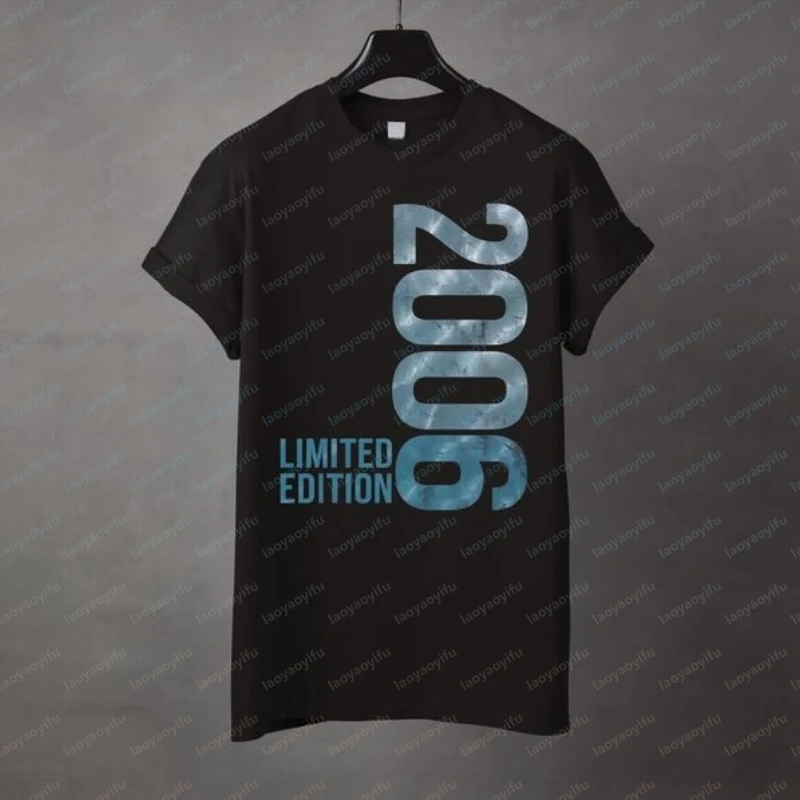 2006 Limited Edition Cotton T-Shirt Born In 2006 20th Birthday Man Tee Gift Idea For Teenagers Retro Typography Vintage Design