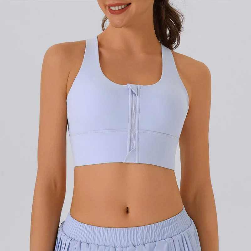 SEEKSUC بدلة يوجا ضيقة بسحاب متقاطع حمالة صدر جميلة لحماية الخصوصية شورت عاري ملمس للتنس والجري واللياقة البدنية مجموعة رياضية