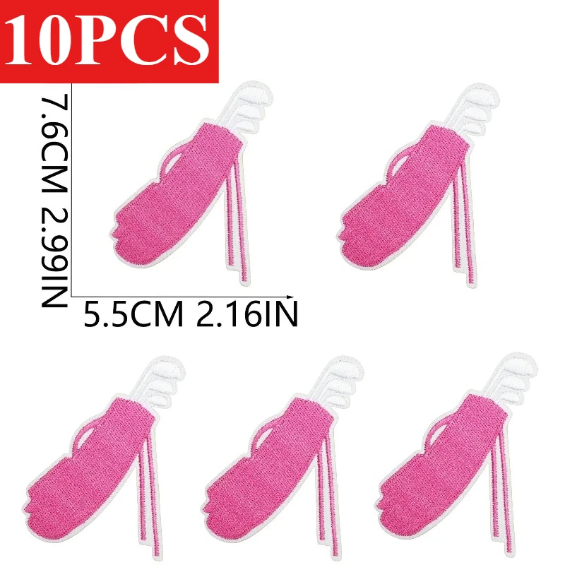 

10PCS Golf Embroidery Heat Transfer Golf Sport Embroidery PatchesBall Club Flag Pole Iron on Appliques for Polo Shirt Hat DIY