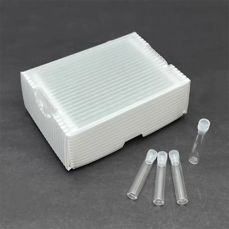 100 Set Botol Sampel Laboratorium 1Ml Botol Injeksi Kaca Botol Analisis Kimia Botol Reagen Botol Injeksi Otomatis