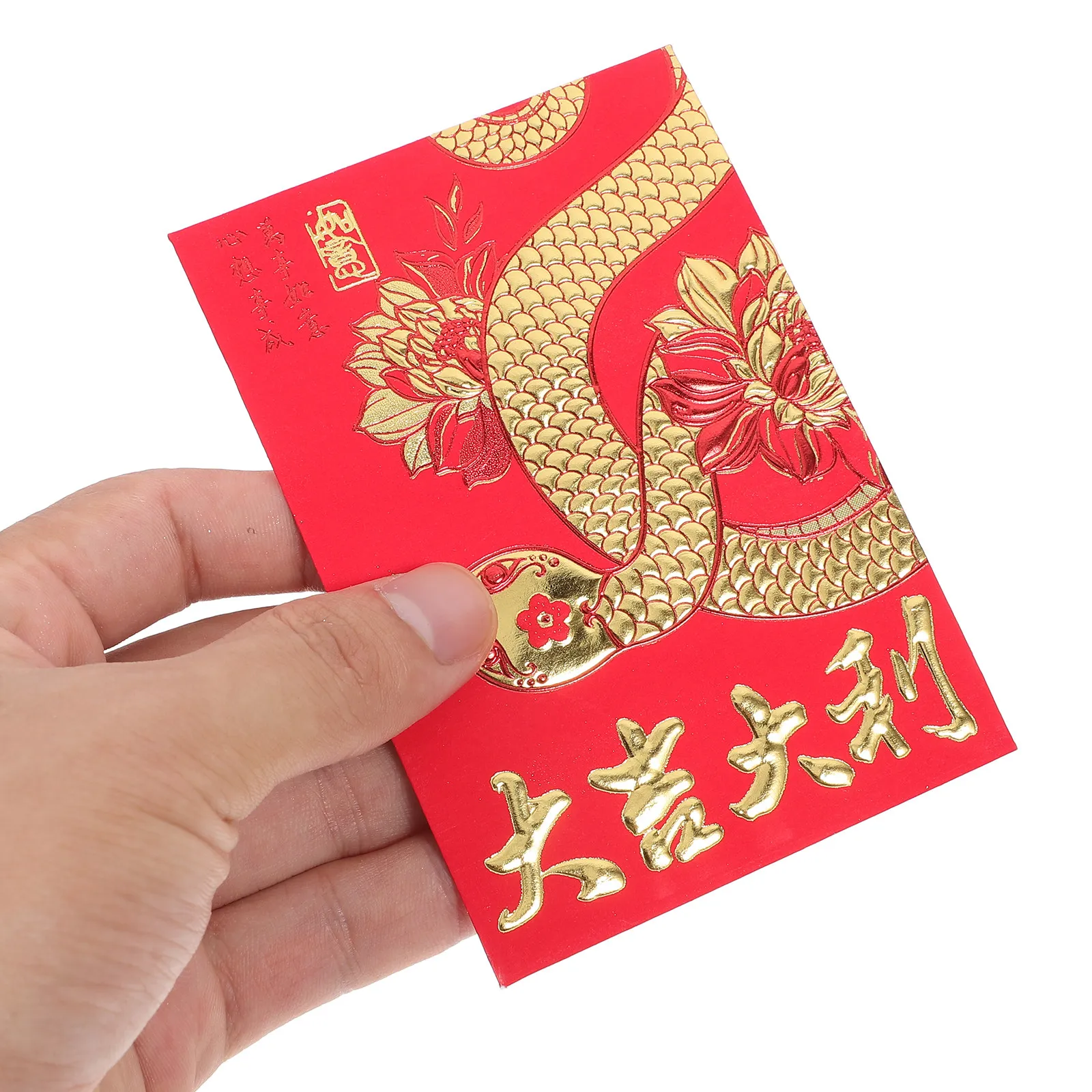 

36 шт. красных конвертов для Лунного Нового года, традиционные бумажные пакеты для Года Змеи, с благоприятными посланиями и пожеланиями удачи