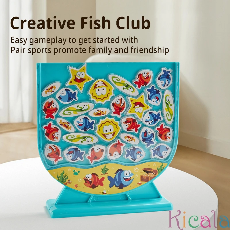 Fish Club Board Game Educational Parent-Child Interactive Two-Player Fun Battle Toy Fish Club Halloween Gift Montessori kids Toy