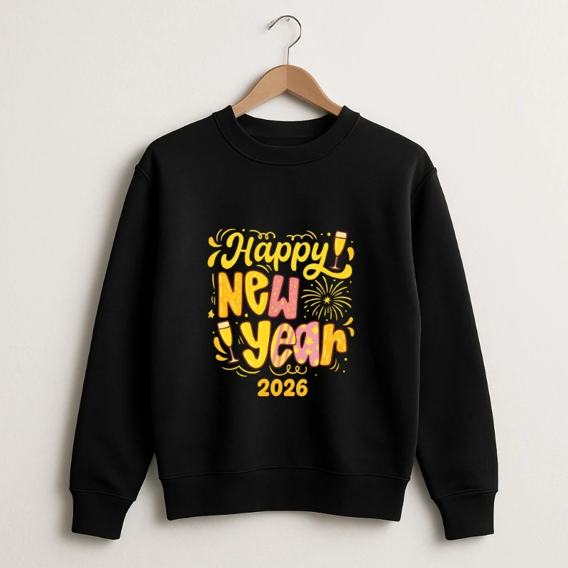 

С Новым годом 2026, унисекс, для взрослых, семьи, осенне-зимние одинаковые толстовки с капюшоном, теплый свитшот с длинными рукавами, повседневный пуловер