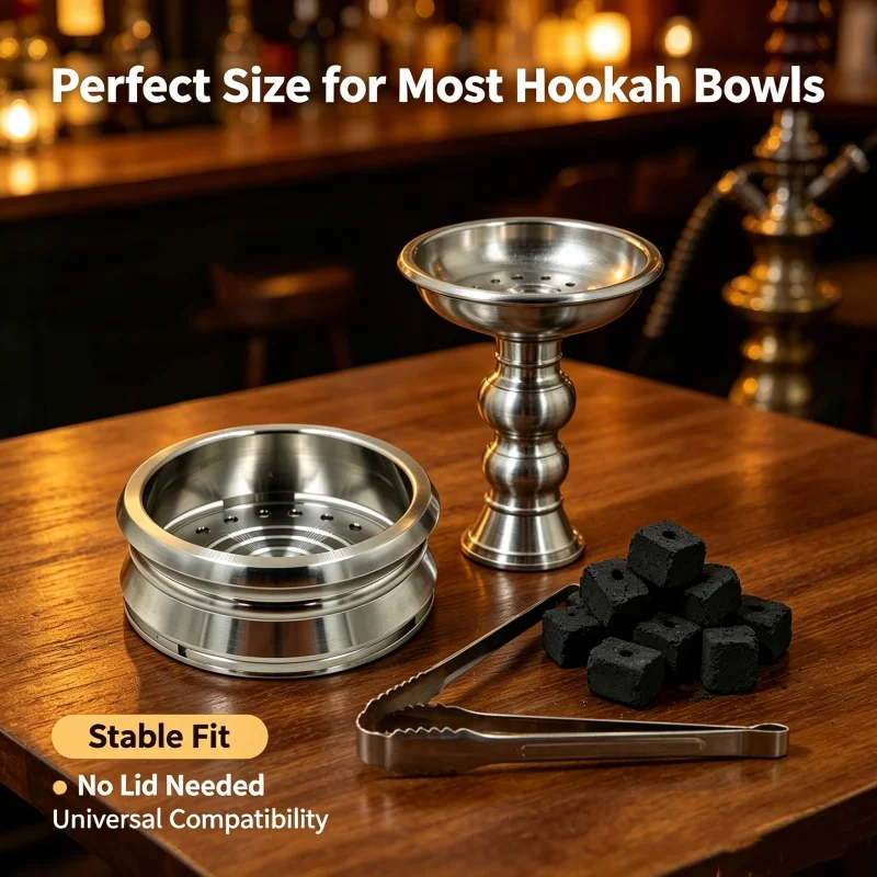 

New 304 Stainless steel Heat Management Base for shisha bowl Narguile Chicha Cachimbas hookah Heat Keeper Base