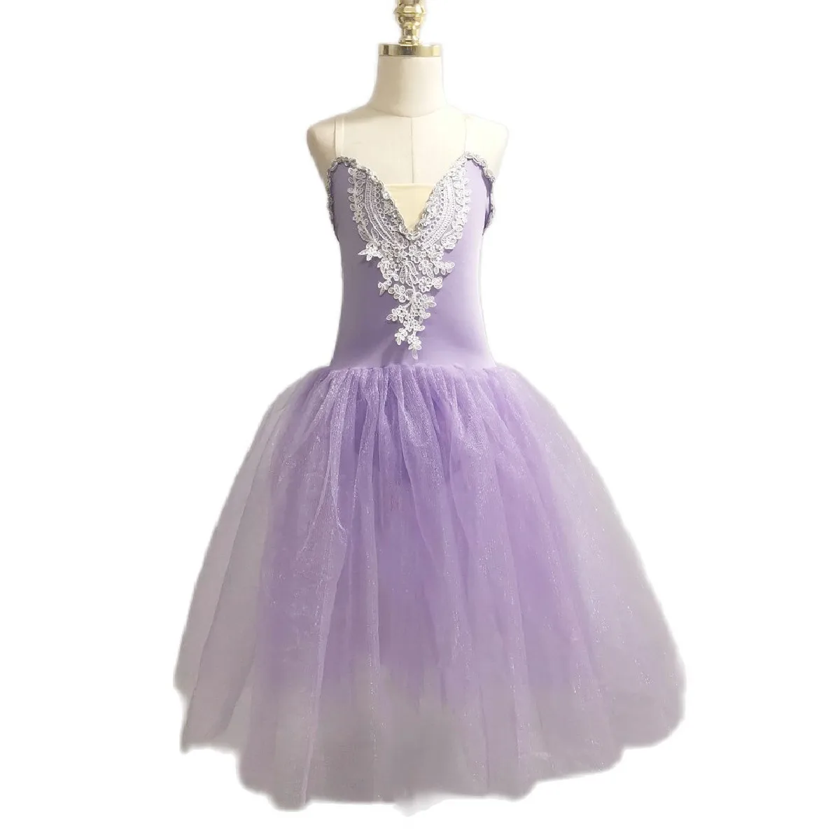 Jupe Tutu de Ballet pour femmes, robe longue pour filles, vêtements de Performance, jupes de danse en forme de cygne