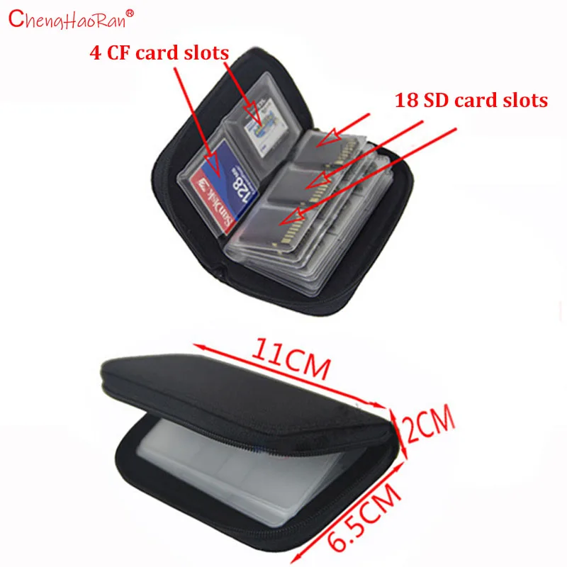 1PC 22-Slot Memory Card Storage Case for CF/SD/Micro SD/SDHC/MS/DS Camera Memory Card Holder Bag for Gaming & Photography