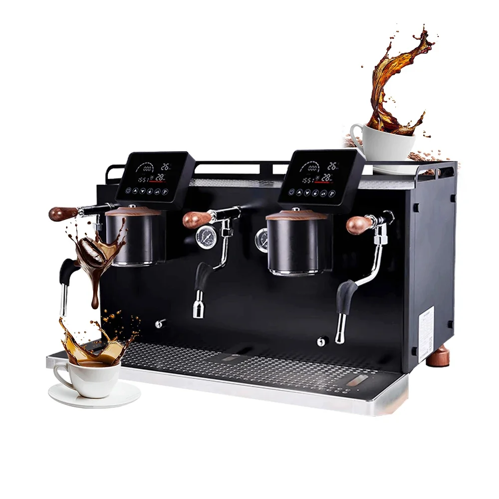 &For Espresso Coffee Machine 9bar Imported Rotary Pump 10L Boiler Semi-automatic 2 Groups Cappuccino Latte Maker