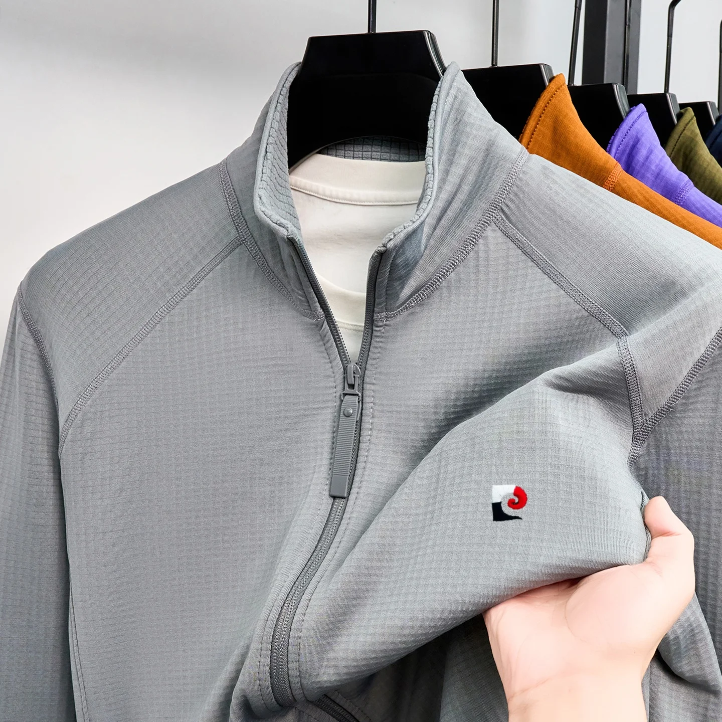 Fashion exquisite embroidery new zipper jacket brand luxury stand collar casual comfort pocket coat high-quality men's clothing