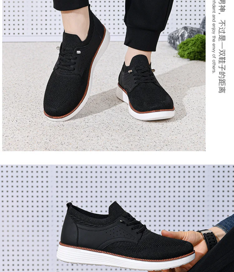 Frühling und Herbst Neue Atmungsaktive Herren-Freizeitschuhe Mesh-Sportschuhe Weiche Sohlen Bequeme Leichte Glatte Herrenschuhe – Detail 6
