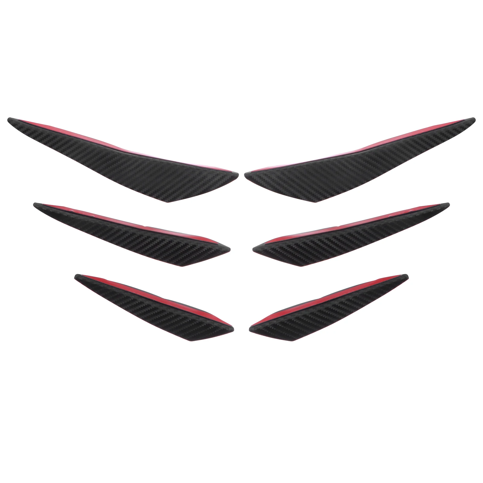 

Automotive Wind Knife Bumper Lip Splitter Fins Black Body Spoiler Strip Canard ABS Material Durable Design Suitable Cars Easy