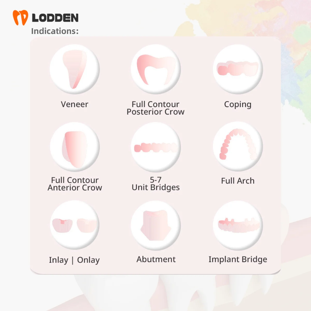 Lodden 10-25mm Zirconia Multilayer Block Open System 3D PRO Multilayer Zirconia Disc for CAD CAM Dental Materials